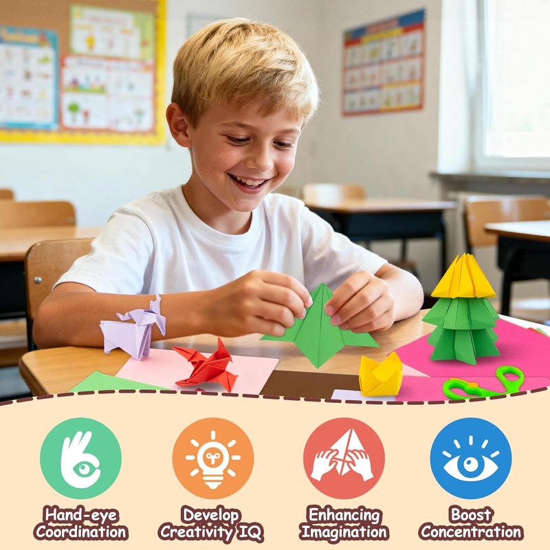 hapray 230 Sheets Origami Paper, 20 Colors Origami Paper 6x6 for Scrapbook Decor, Double Sided Color Colored Easy Folding Crafts for Kids Ages 5-8 8-12, DIY Arts Crafts for Beginners - Image 5